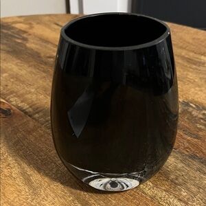 Krosno Elegant Black  Poland Glass  bud Vase.